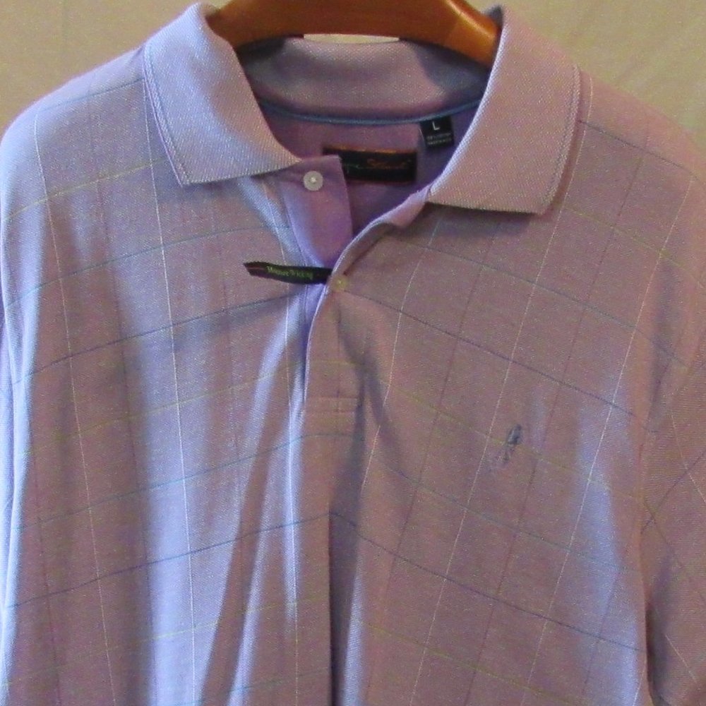 Payne Stewart NWT Lavender Polo/Golf Shirt Moisture Wicking 100% Cotton